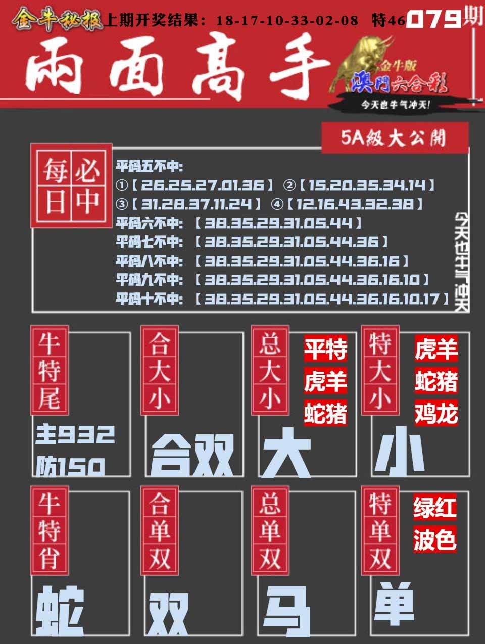 079期金牛两面高手[图]